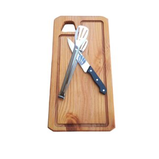 TABLA N3 C/PINZA CROMADA Y CUCHILLO NEGRO